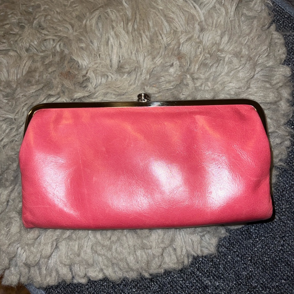 Hobo Lauren Coral Leather Clutch